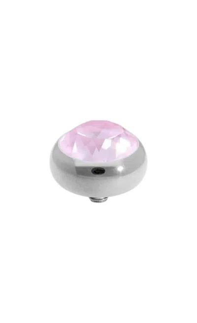 Qudo Women's Sesto 10mm Jewelry Topper In Soft Rose Silver In Multi