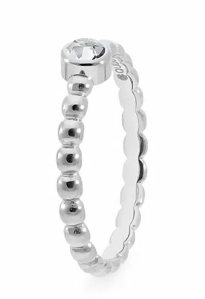 Qudo Women's Spacer Matino Deluxe Ring In Silver