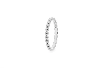 Qudo Women's Spacer Matino Ring In Silver In Pink