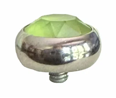 Qudo Women's Tondo 10mm Jewelry Topper In Citrus Green In Multi