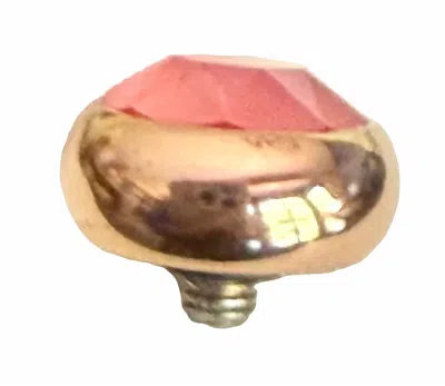 Qudo Women's Tondo 10mm Jewelry Topper In Crystal Maroon Ignite Rose Gold