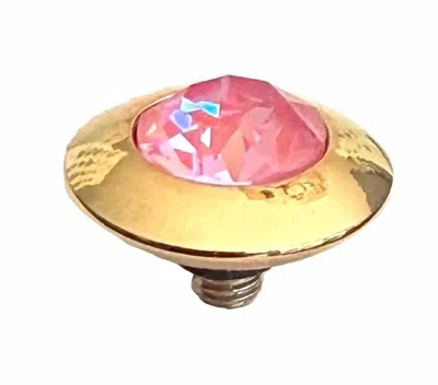 Qudo Women's Tondo 11mm Jewelry Topper In Dahlia Ignite Rose Gold
