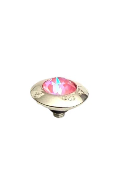 Qudo Women's Tondo 11mm Jewelry Topper In Dahlia Ignite Silver In Gold
