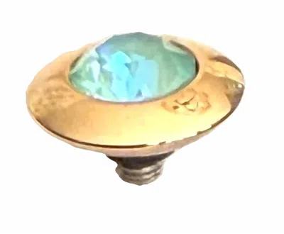 Qudo Women's Tondo 11mm Jewelry Topper In Silky Sage Delight Rose Gold