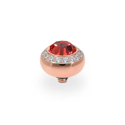 Qudo Women's Tondo Deluxe 10mm Jewelry Topper In Papparadscha / Rose Gold
