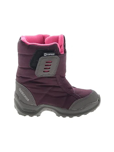 Pre-owned Quechua Kids'  Boots In Burgundy