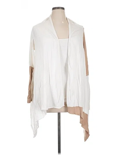 Pre-owned Queen Collection Cardigan Sweater In White