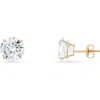 Queen Jewels 10k Gold Round Cubic Zirconia Stud Earrings