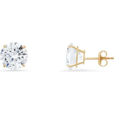 Queen Jewels 10k Gold Round Cubic Zirconia Stud Earrings