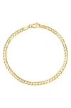 Queen Jewels 14k Gold 7" Miami Curb Chain Bracelet In Gold