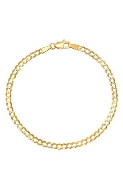 Queen Jewels 14k Gold 7" Miami Curb Chain Bracelet