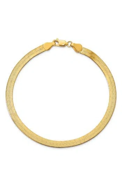 Queen Jewels 14k Gold Herringbone Chain Bracelet
