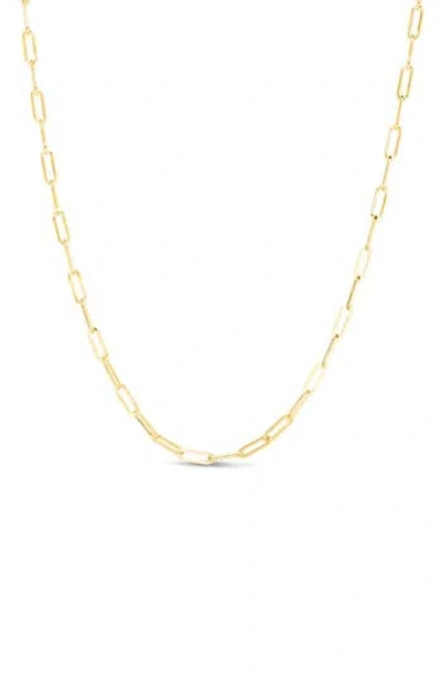 Queen Jewels 14k Gold Paper Clip Chain Necklace