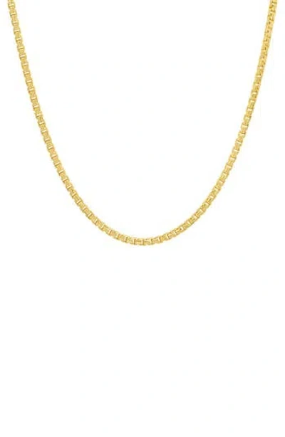 Queen Jewels 14k Yellow Gold Round Box Chain Necklace