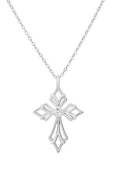 Queen Jewels Art Deco Cross Pendant Necklace