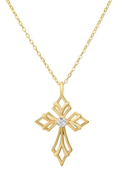 Queen Jewels Art Deco Cross Pendant Necklace