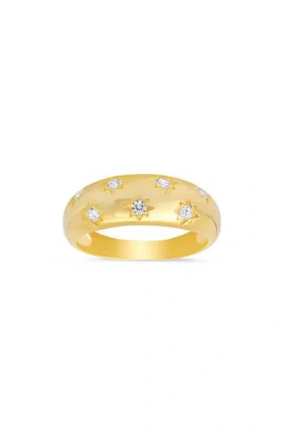 Queen Jewels Celestial Cz Dome Ring In Gold
