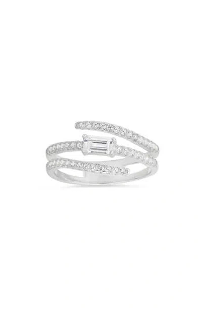 Queen Jewels Cubic Zirconia Bypass Ring In Neutral
