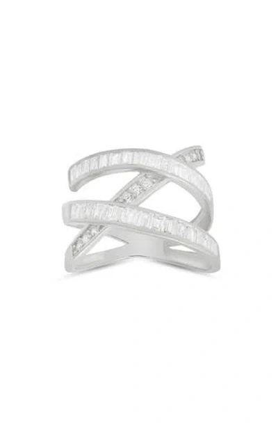 Queen Jewels Cubic Zirconia Highway Statement Ring In Metallic