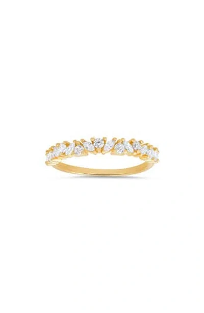 Queen Jewels Cubic Zirconia Multicut Band Ring In Gold