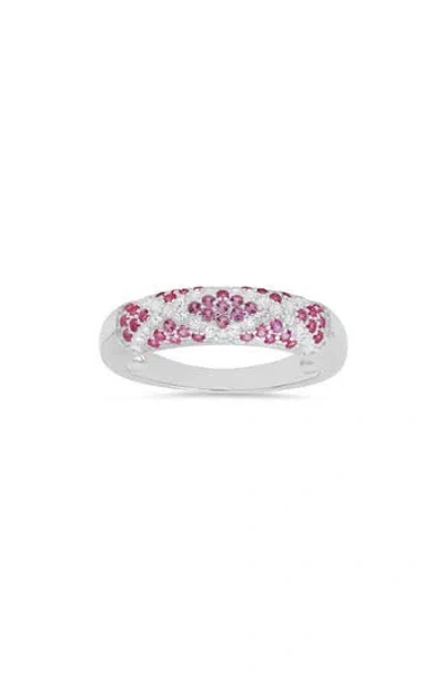 Queen Jewels Cubic Zirconia Pavé Ring In Multi