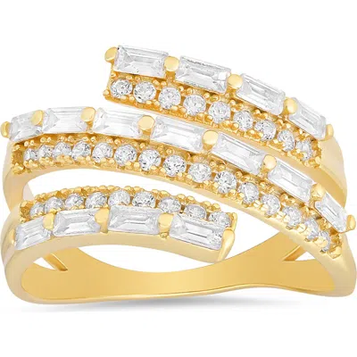 Queen Jewels Cubic Zirconia Spiral Ring In Gold