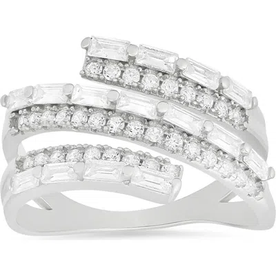 Queen Jewels Cubic Zirconia Spiral Ring In White