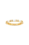 Queen Jewels Cz Band Ring In Gold