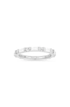 Queen Jewels Cz Band Ring In Silver