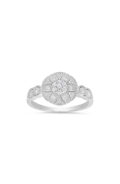Queen Jewels Floral Ring In Metallic