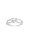 Queen Jewels Heart Cubic Zirconia Ring In Silver