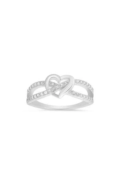 Queen Jewels Heart Cubic Zirconia Ring In Silver