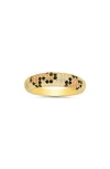 Queen Jewels Leopard Spot Cubic Zirconia Ring In Gold