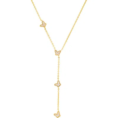 Queen Jewels Mother Of Pearl Y-drop Necklace In Gold
