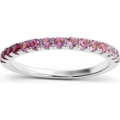 Queen Jewels Petite Ombre Cubic Zirconia Band Ring In Silver