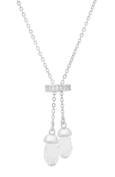 Queen Jewels Sterling Silver Adjustable Drop Necklace