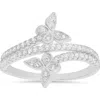 Queen Jewels Sterling Silver Cz Pavé Butterfly Ring