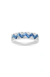 Queen Jewels Sterling Silver Two-tone Cz Pavé Ring