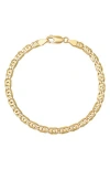 Queen Jewels Tiger Eye Chain Bracelet In Gold
