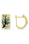 Queen Jewels Tree Of Life Hoop Earrings
