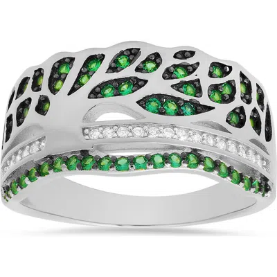 Queen Jewels Tree Of Life Ring In Silver