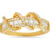 Queen Jewels Twisted Cubic Zirconia Band Ring In Gold