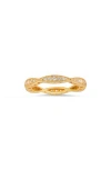 Queen Jewels Vintage Swirl Eternity Cubic Zirconia Ring In Gold