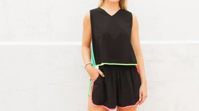 Queen Of Sparkles Black Rainbow Side Active Tank