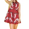 Queen Of Sparkles Boots Game Day Dress In Maroon In Red
