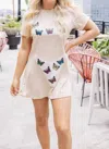 Queen Of Sparkles Butterfly Bikini Cover Up In White In White