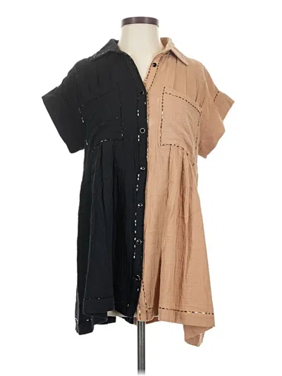 Pre-owned Queen Of Sparkles Casual Dress In Brown