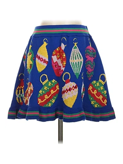 Pre-owned Queen Of Sparkles Casual Skirt In Blue