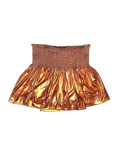 Pre-owned Queen Of Sparkles Casual Skirt In Orange