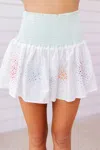 Queen Of Sparkles Cluster Shorts In White Multi In White